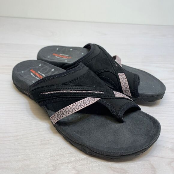 Merrell Terran II Women's Black Performance Footwear Slide Sandals Size 7 - Picture 1 of 12